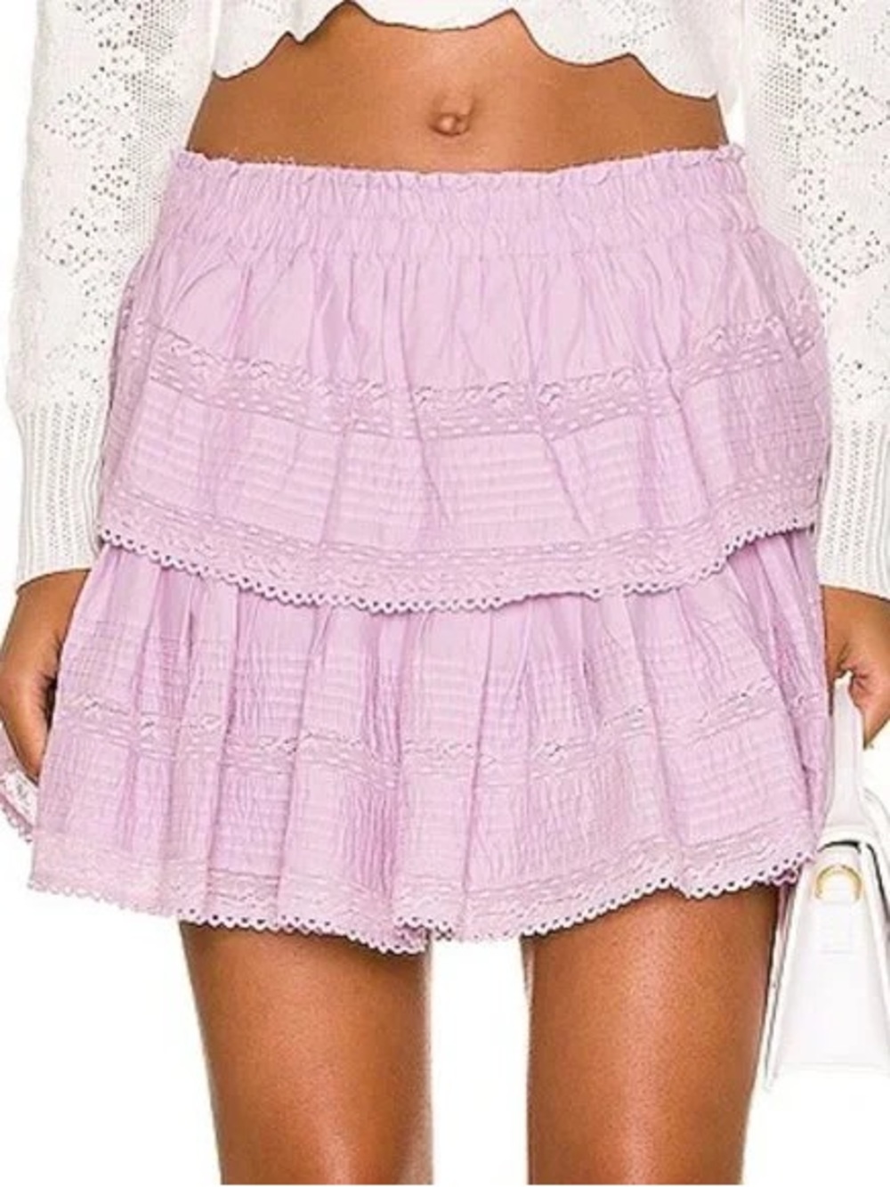 LoveShackFancy Ruffle Mini Skirt - Picture 2 of 8